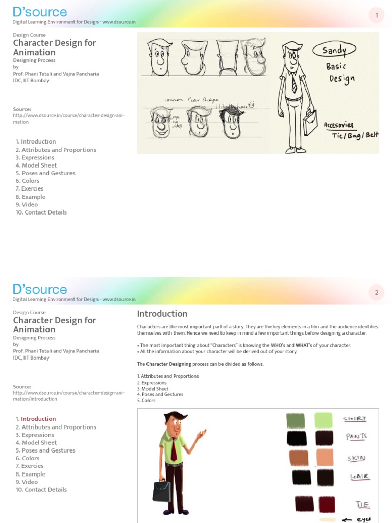 Character Design for Animation Guide | PDF | Design