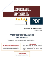 Performance Appraisal: Presented By: Sripriya - Dubey Ii M.SC F&N