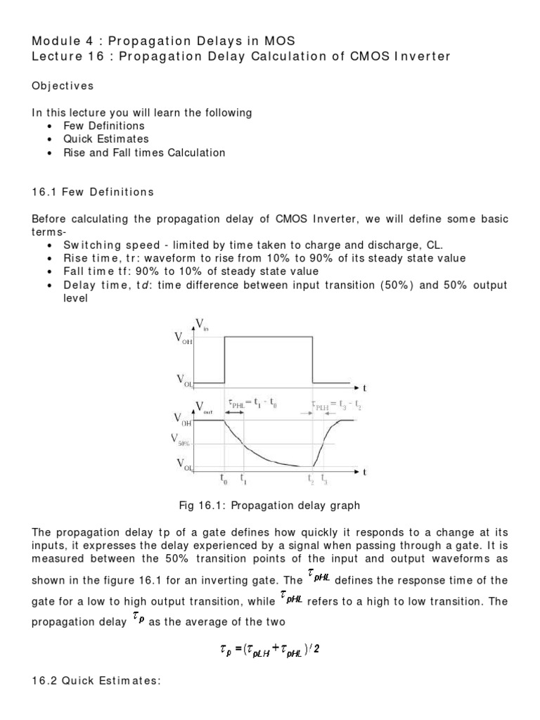 Inv Delay Pdf Cmos Capacitor