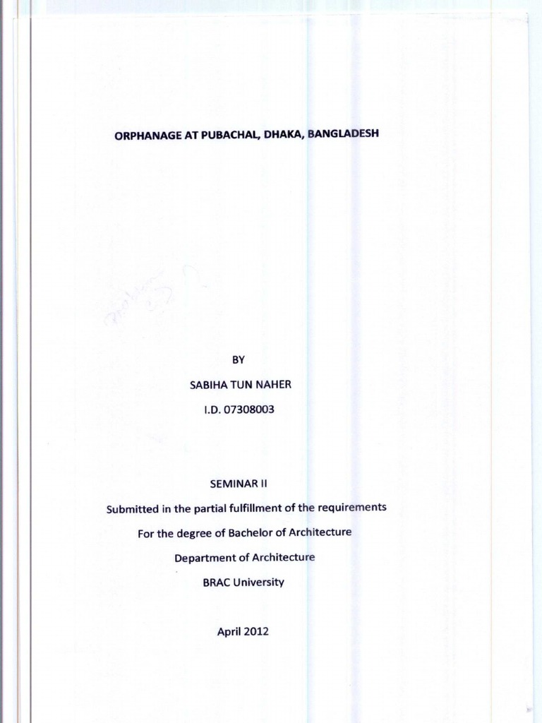 Orphanage Pdf Pdf Orphanage