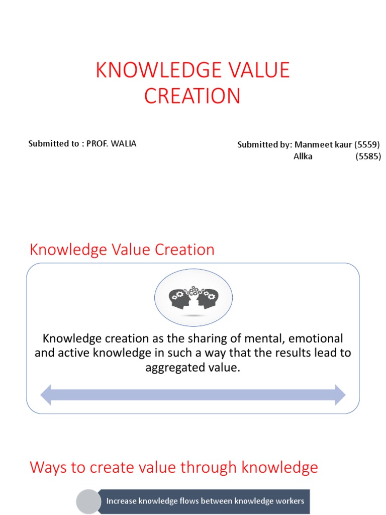 Knowledge Value Creation Overview | PDF | Cognitive Science | Justification
