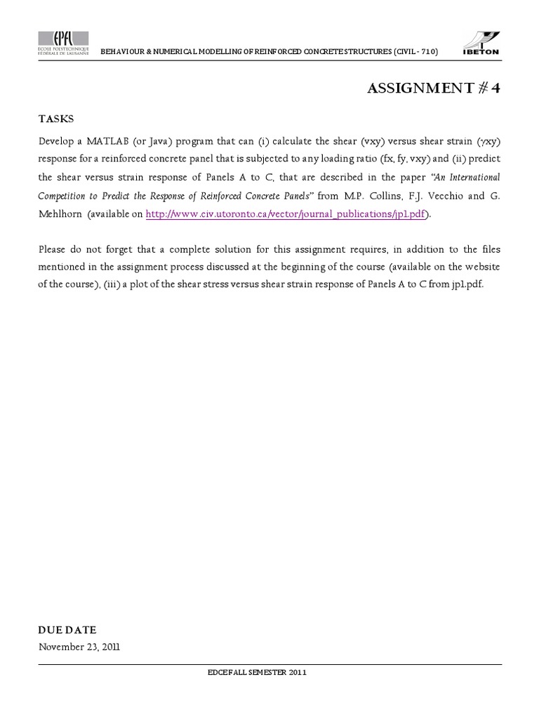 Assignment # 4: Tasks | PDF