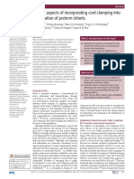 Clinical Aspects of Incorporating Cord Clamping Into Stabilisation of Preterm Infants