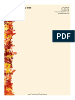 Fall Leaves Letterhead