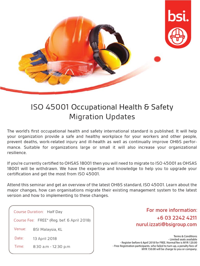 Free Seminar Flyer ISO45001 | PDF