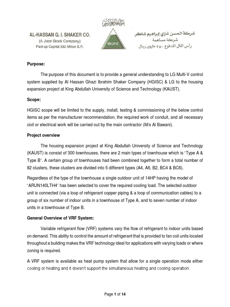LG VRF Control PDF | PDF | Thermostat | Air Conditioning