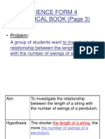 Science Form 4 Practical Book (Page 3) : - Problem