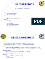Diesel Engine Sizing: in Calculating The Required Size of The Engine For 1 Unit 2,500KW