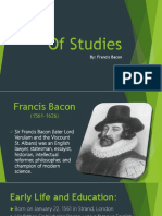 Of Studies: By: Francis Bacon