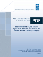 The Reform of The Civil Service System As Viet Nam Moves Into The Middle - Income Country Category