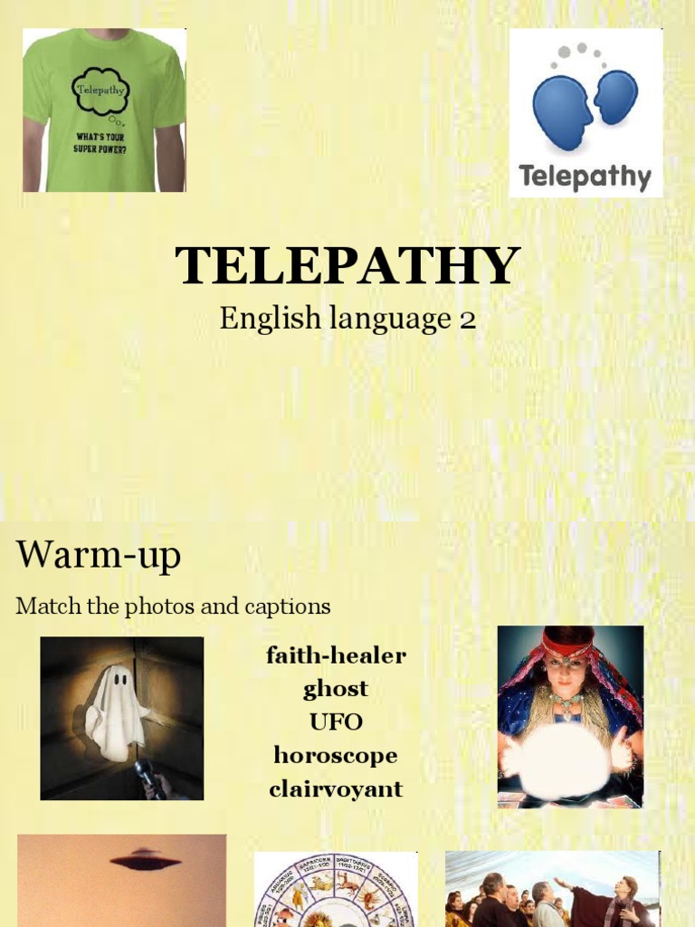 Telepathy: English Language 2 | PDF