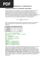 Frequency Components: Harmonic Modeling of Periodic Waveforms