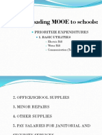 Downloading MOOE To Schools:: Prioritize Expenditures