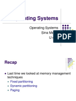 Operating Systems Sina Meraji Uoft