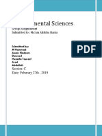 Environmental Sciences: Group Assignmennt Submitted To: Ma'am Alishba Hania