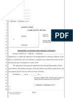 Opposition To Motion For Summary Judgment Generic Nonfillable