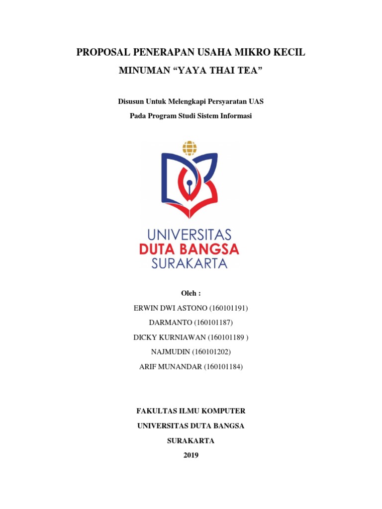 Thai Tea Proposal Usaha