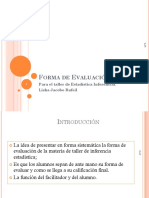 Forma de Evaluación Inf. Estadística