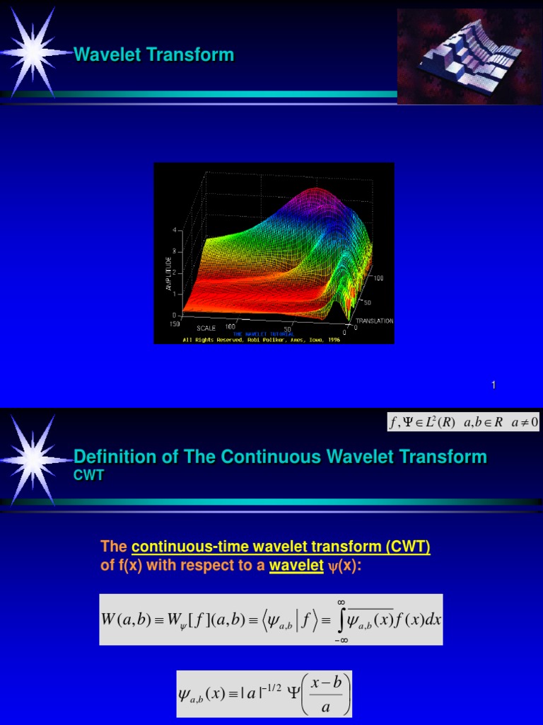 Continuous Wavelet Transform Overview | PDF | Wavelet | Filter (Signal ...
