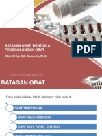 Batasan, Bentuk Dan Penggolongan Obat