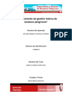 Trabajo - Procedimiento de Gestión Interna de Residuos Peligrosos