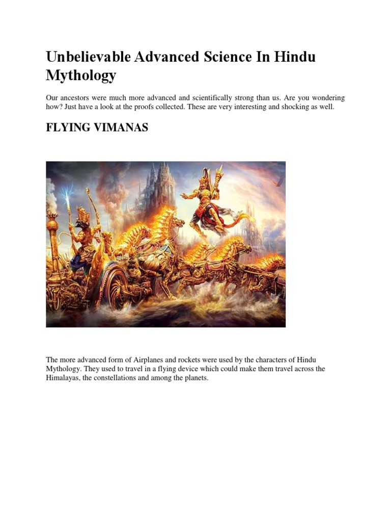 Unbelievable Advanced Science in Hindu Mythology | PDF | Hindu ...