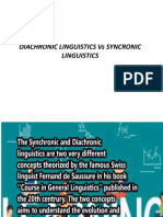 Diachronic Linguistics Vs Syncronic Linguistics