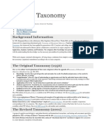 Bloom's Taxonomy: Background Information