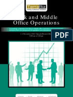 Back and Middle Office Operations