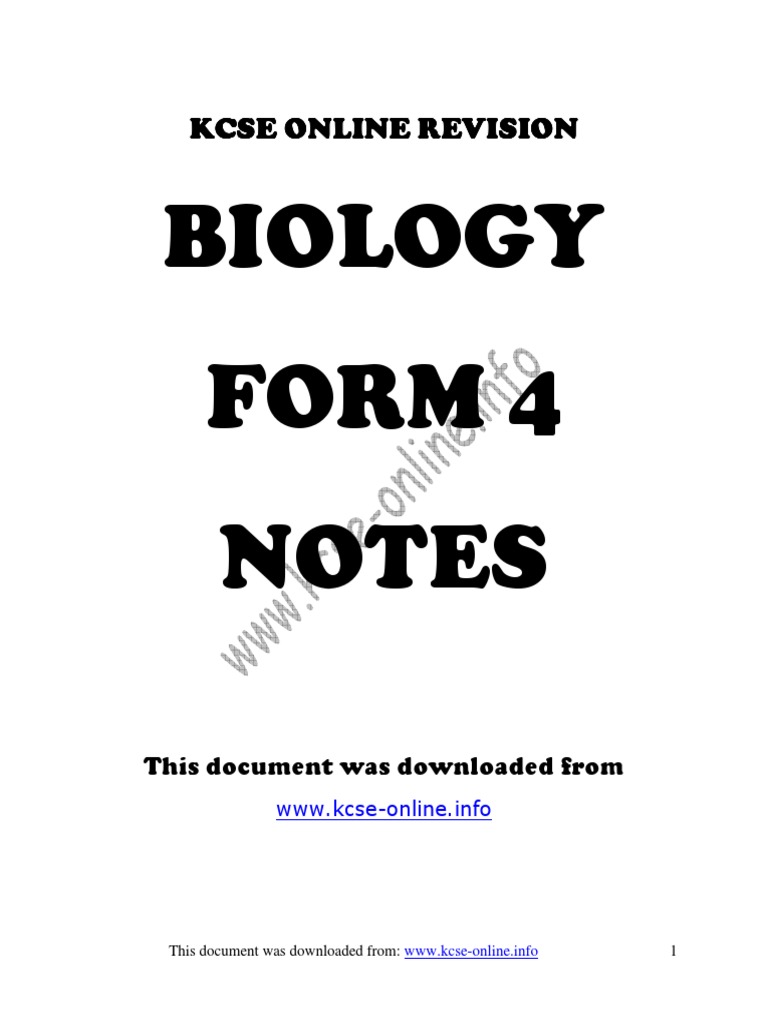 KLB Biology Form 4 PDF Dominance Allele
