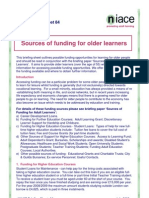 Sources of funding for older learners