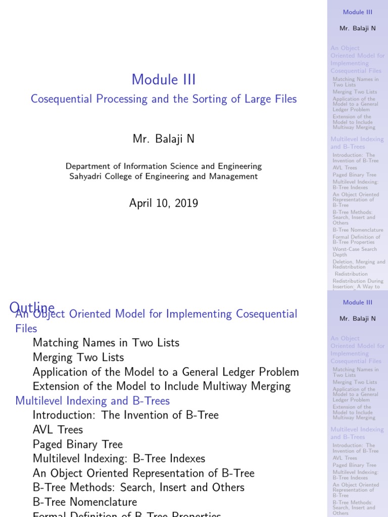 Object-Oriented Cosequential File Matching | PDF | Data | Computer ...