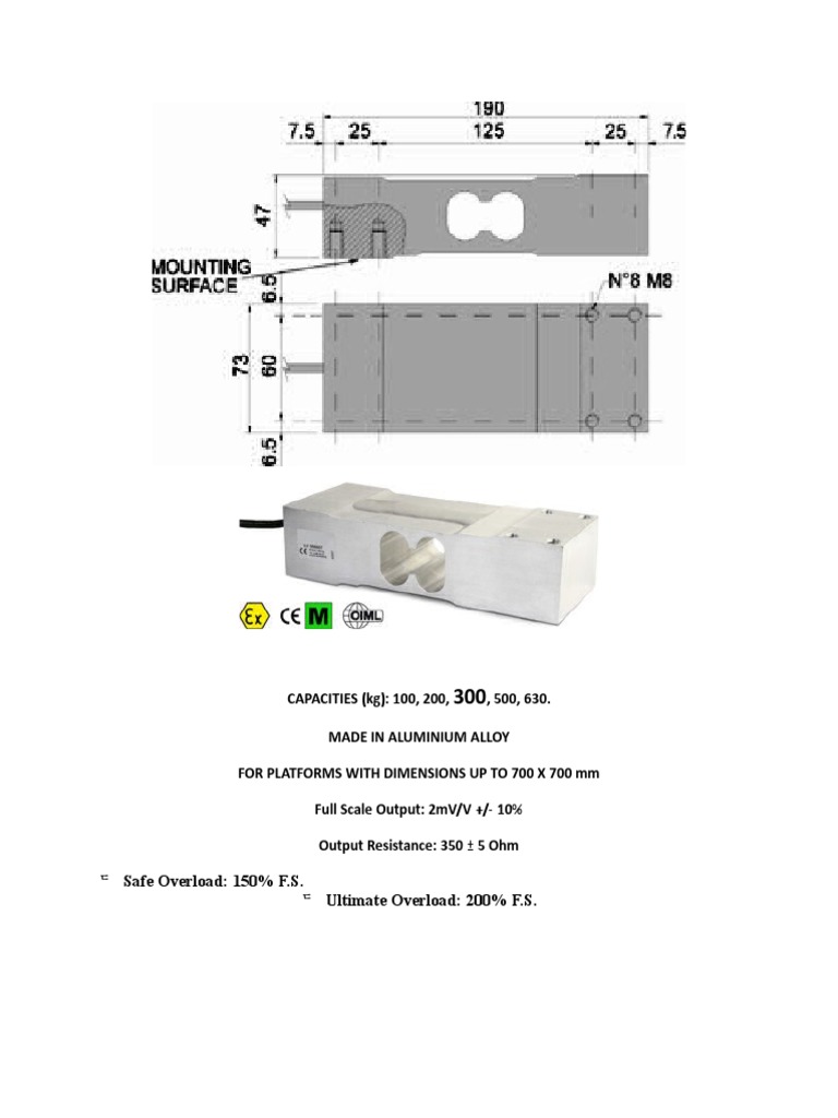 Aluminium Alloy Load Cells Specifications | PDF