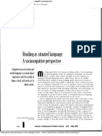 Reading As Situated Language - A Sociocognitive Perspective PDF