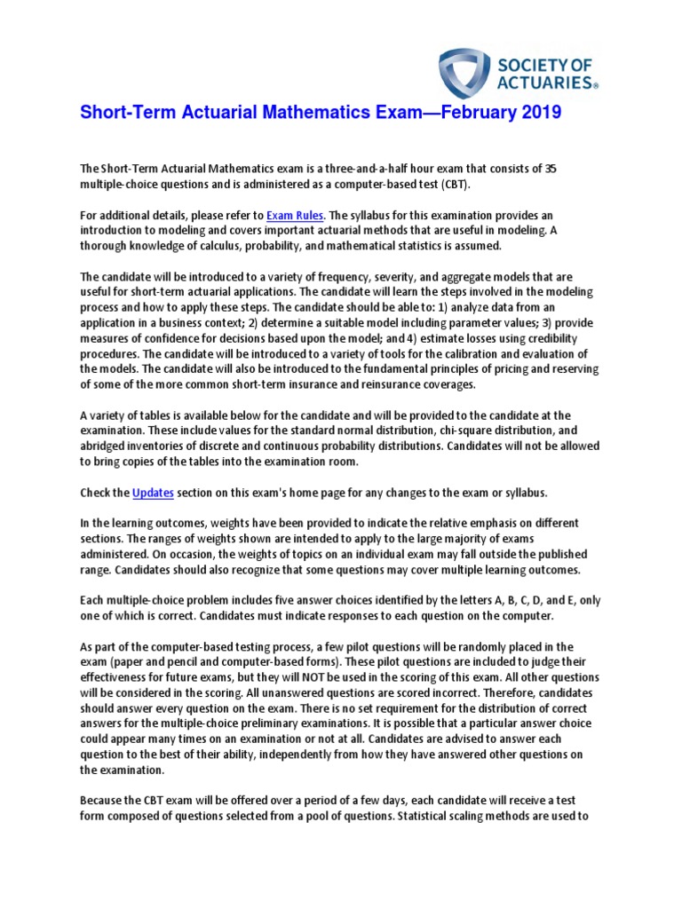 2019 02 Exam Stam Syllabi PDF PDF