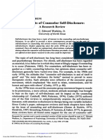 The Effects of Counselor Self-Disclosure