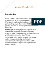 Bonny Light Oil Is A High Grade of Nigerian Crude