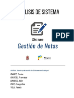 Análisis de Sistema - Sistema 'Gestión de Notas' PDF