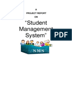 "Student Management System": A Project Report ON