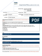 Long Lesson Plan: (Modified For EDUC 2100)