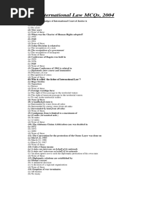 International Law MCQs
