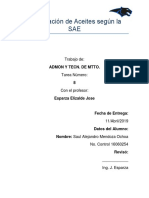 Clasificación de Aceites Según La SAE