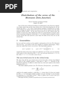 Distribution of The Zeros of The Riemann Zeta Function: 1 Generalities