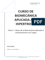 Clase 1 Bases de La Biomecánica Aplicada Al Entrenamiento Con Cargas