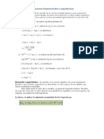 Ecuaciones Logaritmicas y Exponenciales