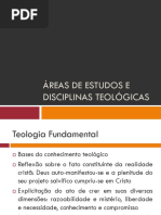 Áreas de Estudos e Disciplinas Teológicas