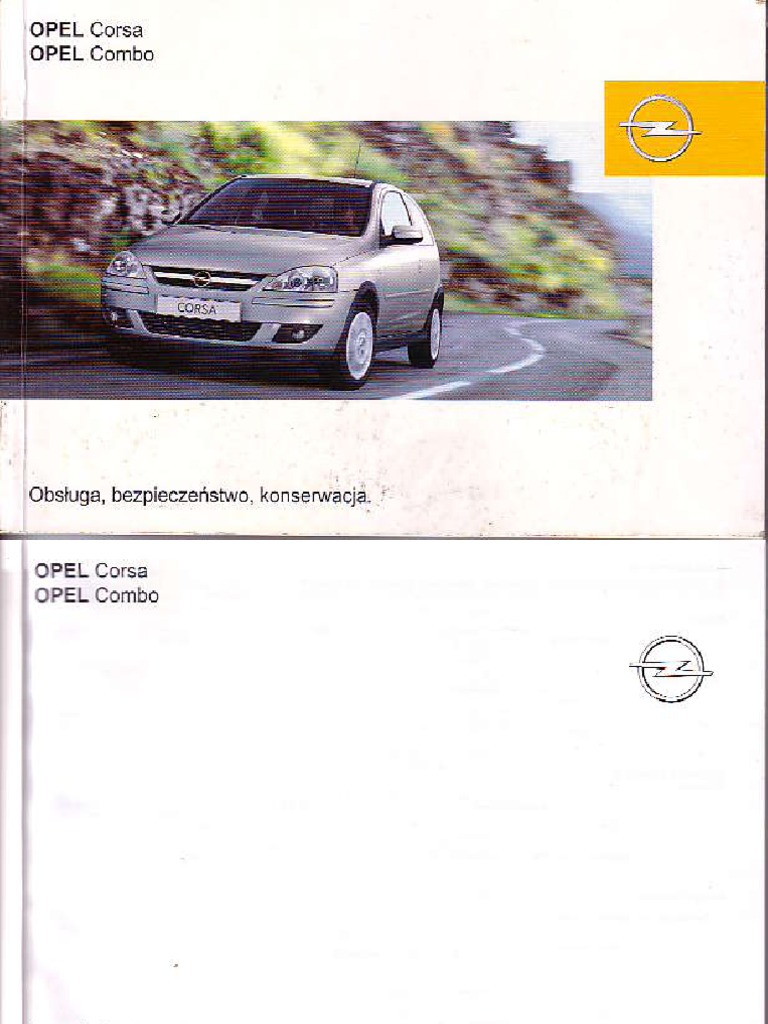 Opel Corsa C Instrukcja Obsługi Pdf