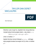 Pertemuan8.Deret Taylor Dan Maclaurin