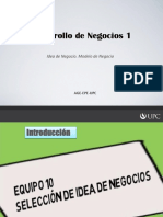 2B DN1 Idea de Negocio y Modelo de Negocio