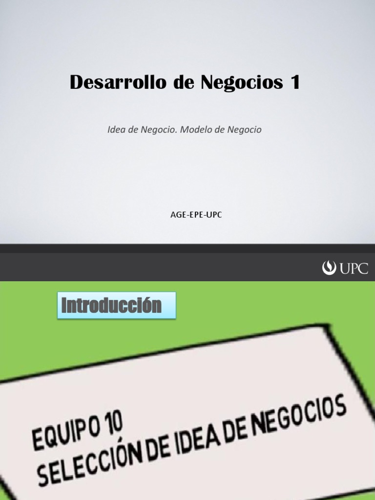 2B DN1 Idea de Negocio y Modelo de Negocio | PDF | Modelo de negocio ...